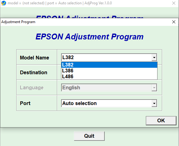 Epson L382 L386 L486