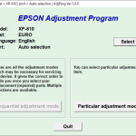 Epson XP-610 Resetter Adjustment Program