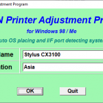 Epson CX3100 Resetter Adjustment Program Tool Free Download