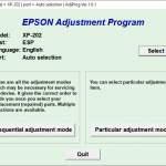 Epson XP-202 Resetter Adjustment Program Tool Free Download