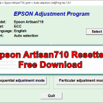 Epson Artisan 710 Resetter Tool Free Download
