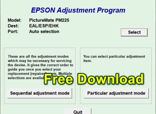 Epson PM225 Resetter Free Download