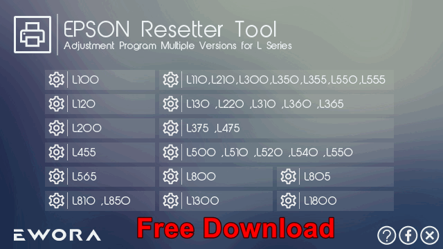 Epson Resetter Tools L Series All in One Software Download
