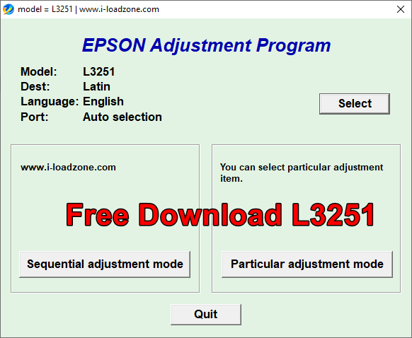 Epson L3251 Resetter