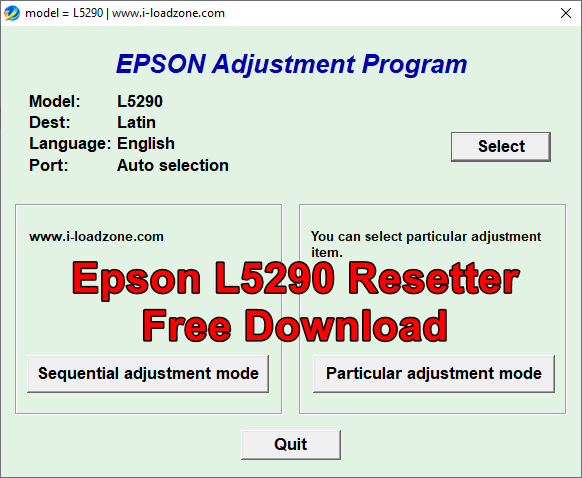 Epson L5290 Resetter