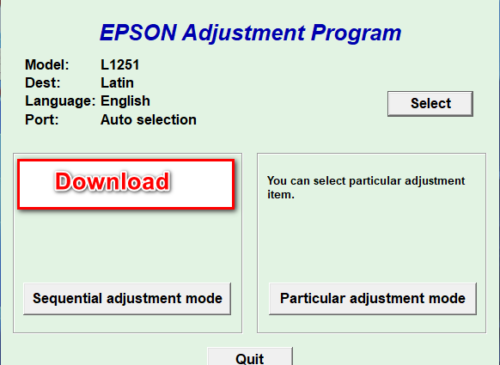 Epson L1251 Resetter Free Download